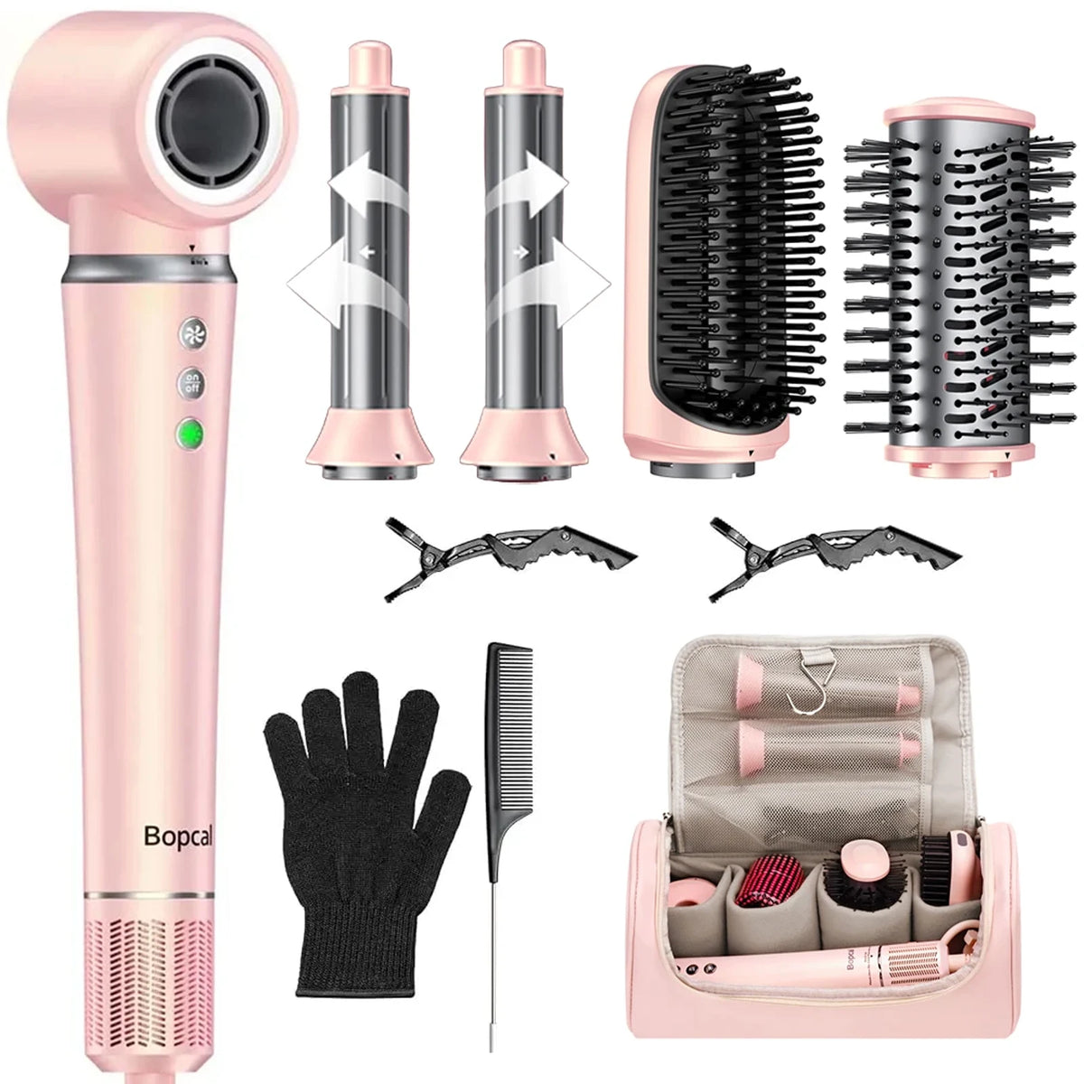 BOPCAL Professional 5 In 1 Hair Dryer Styler Ceramic 1200W