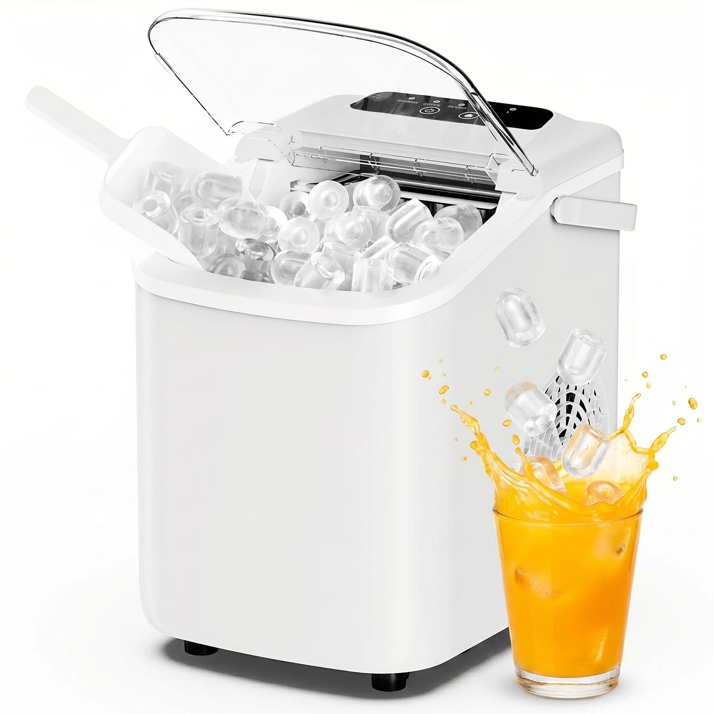 Countertop Portable Ice Maker With Scoop Handle For Home Kitchen