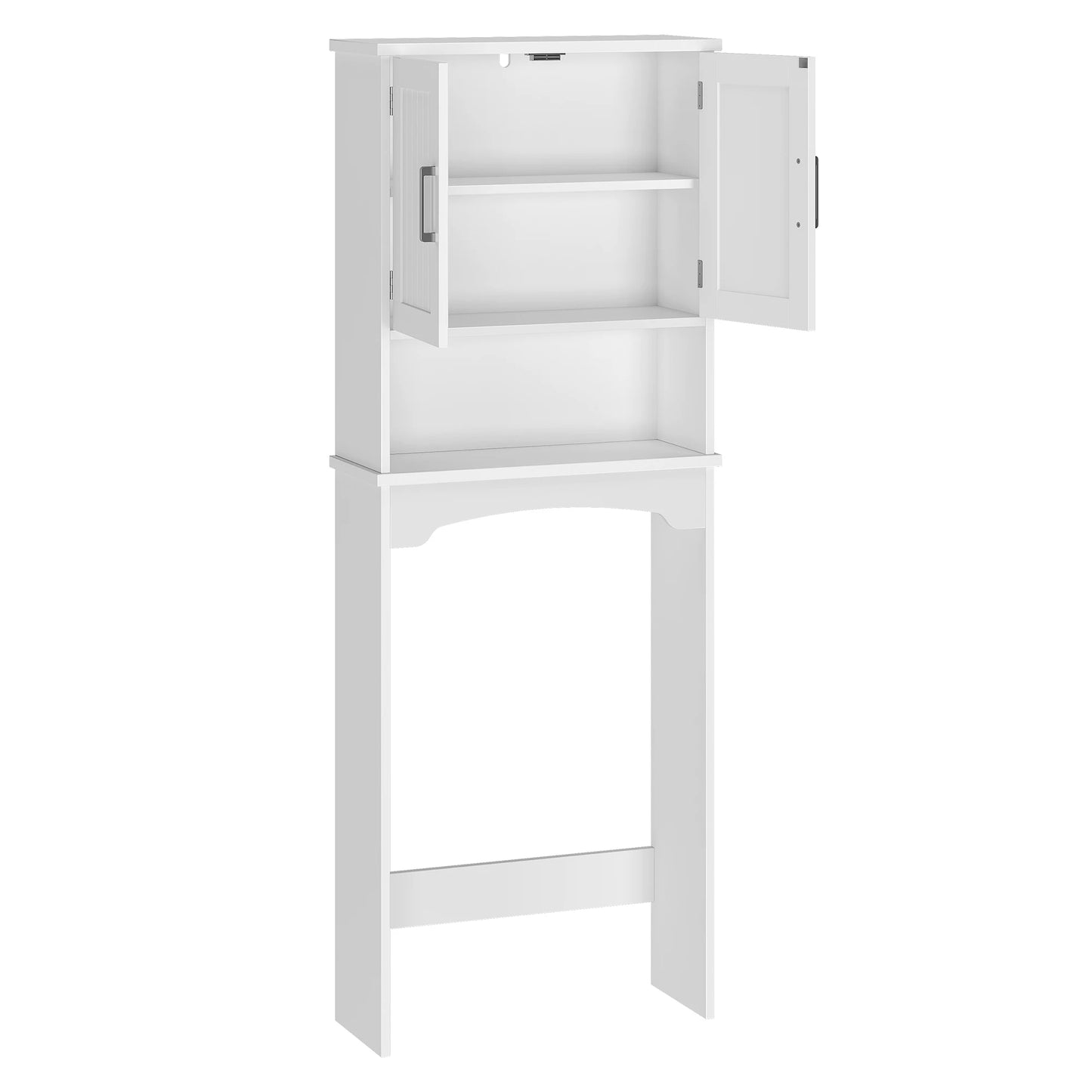HiMISS Over Toilet Storage Cabinet With Double Doors Anti Tip