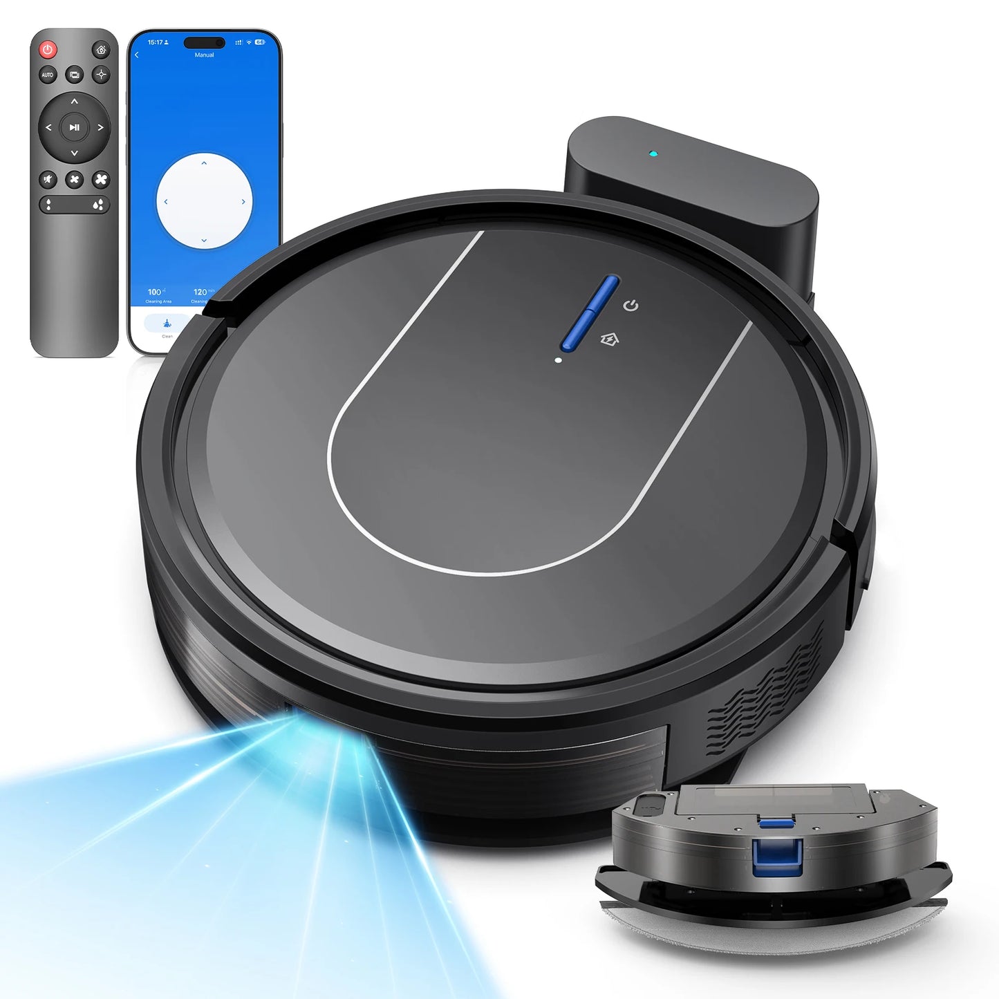 Vastorm Robot Vacuum Cleaner WiFi Auto Charge Mop For Home