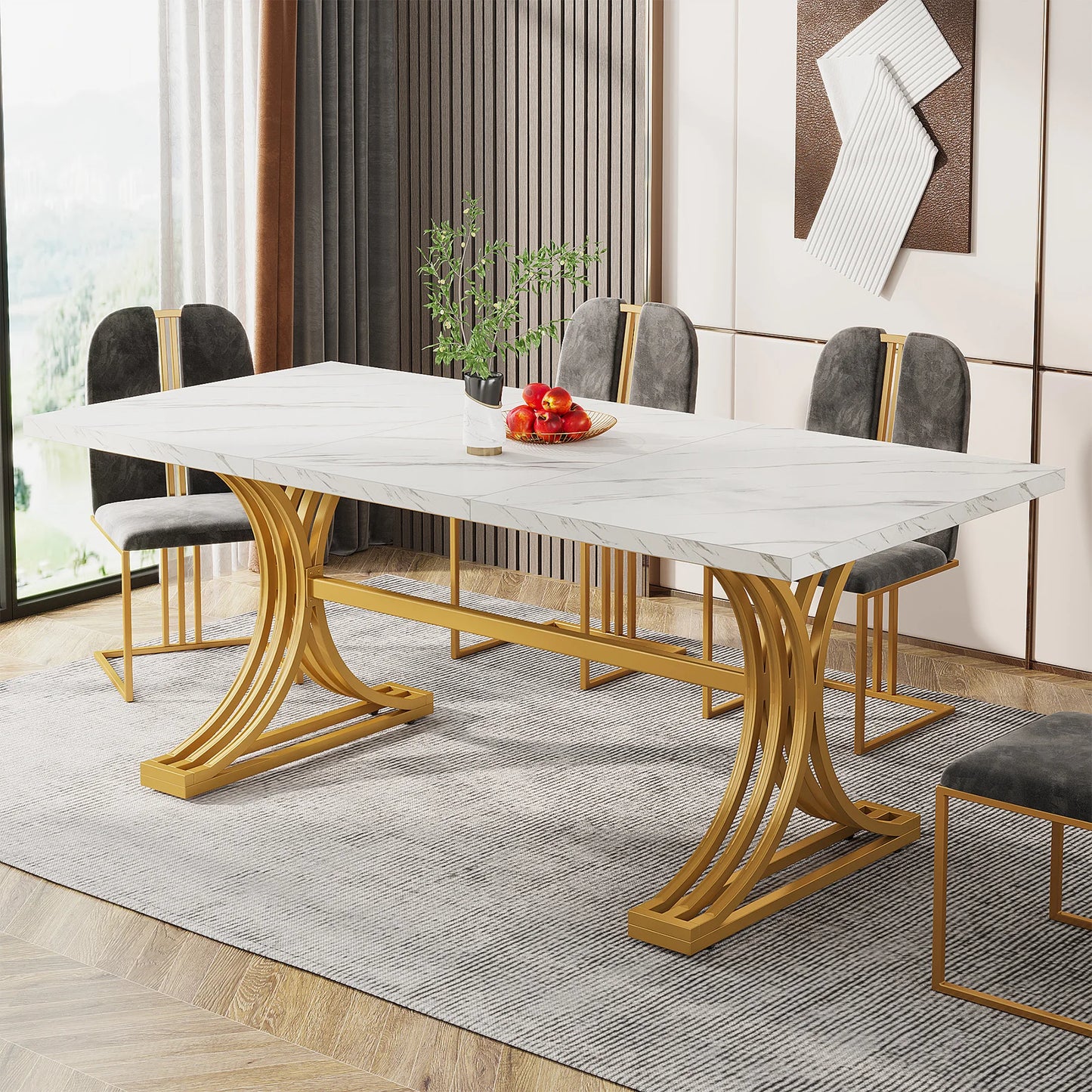 Tribesigns Rectangular Dining Table Modern Kitchen Table