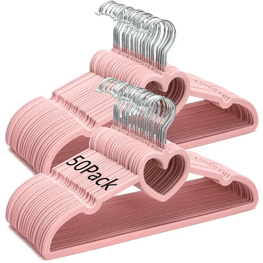 50 Pack Velvet Hangers Non Slip With 360 Degree Hook