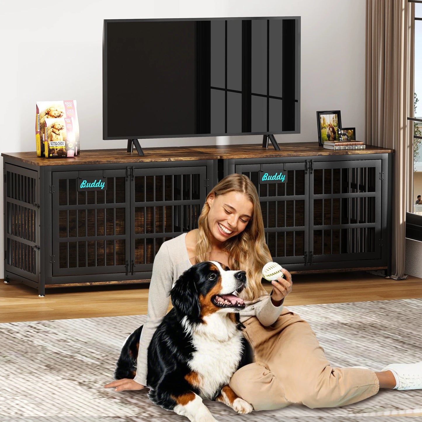 Heavy Duty Dog Crate Furniture Casters For Large Indoor Dogs