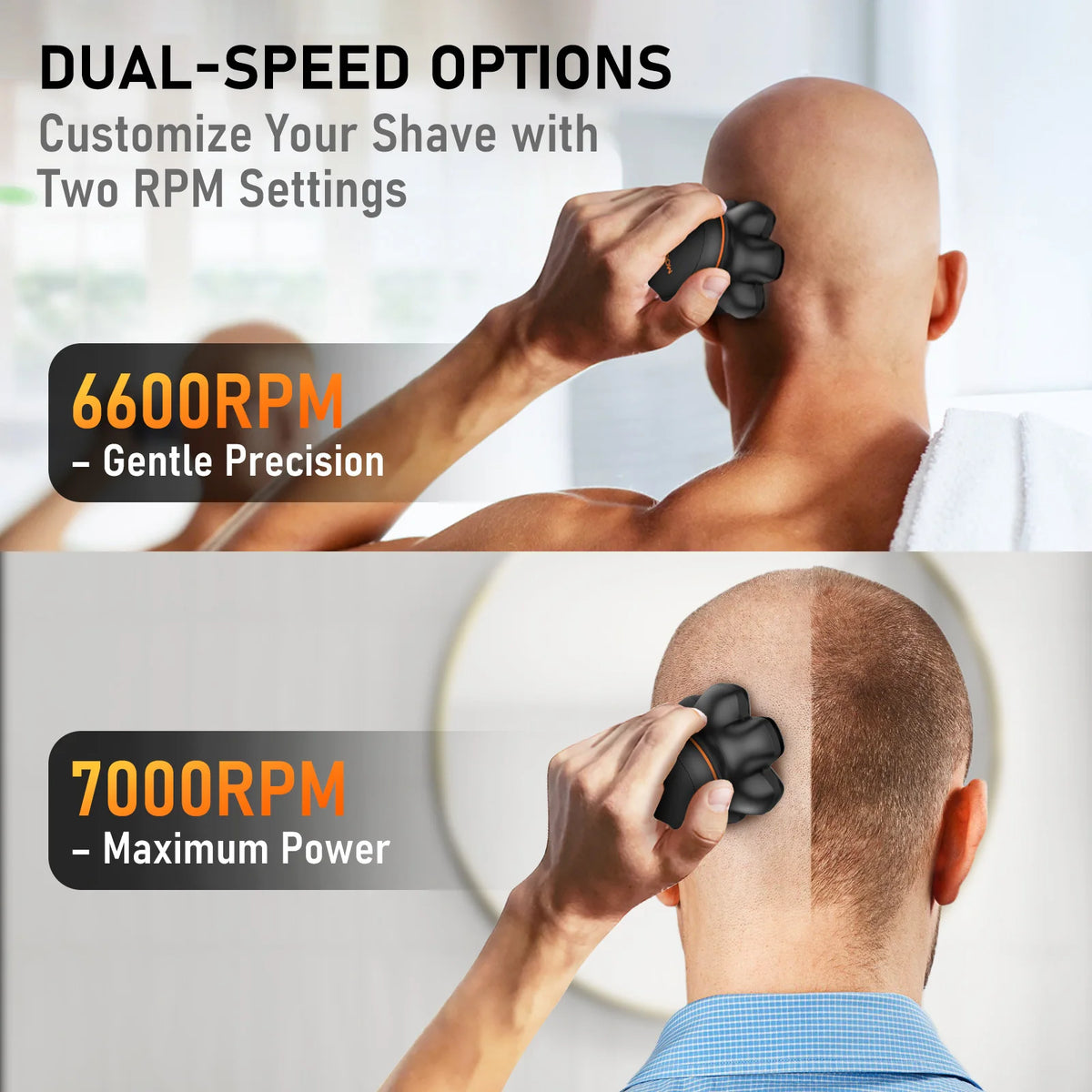 MAXGROOM Electric Shaver For Men Waterproof USB Rechargeable Beard Trimmer