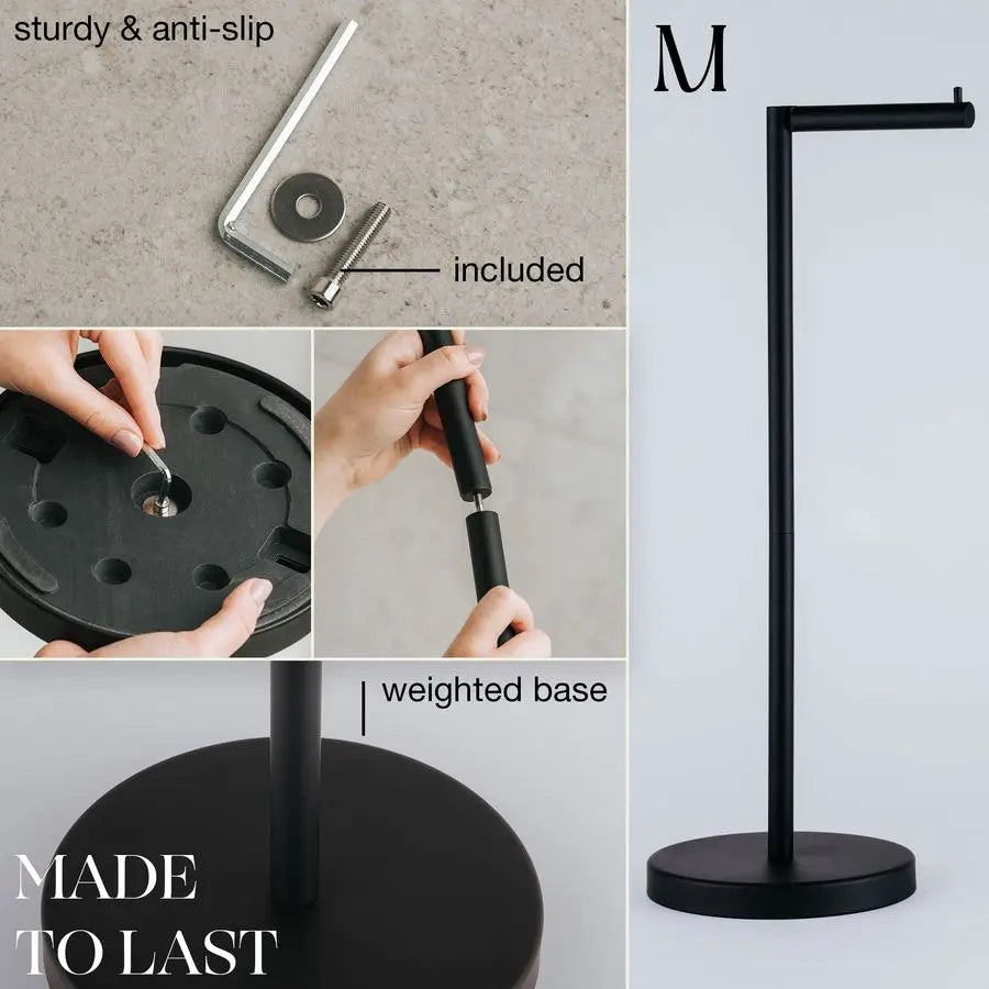 XMSJ Freestanding Toilet Paper Holder For 4 Rolls Stainless Steel