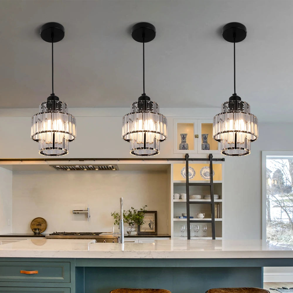 GreeLustr LED Modern K9 Crystal Chandelier Lighting Fixture For Bedroom