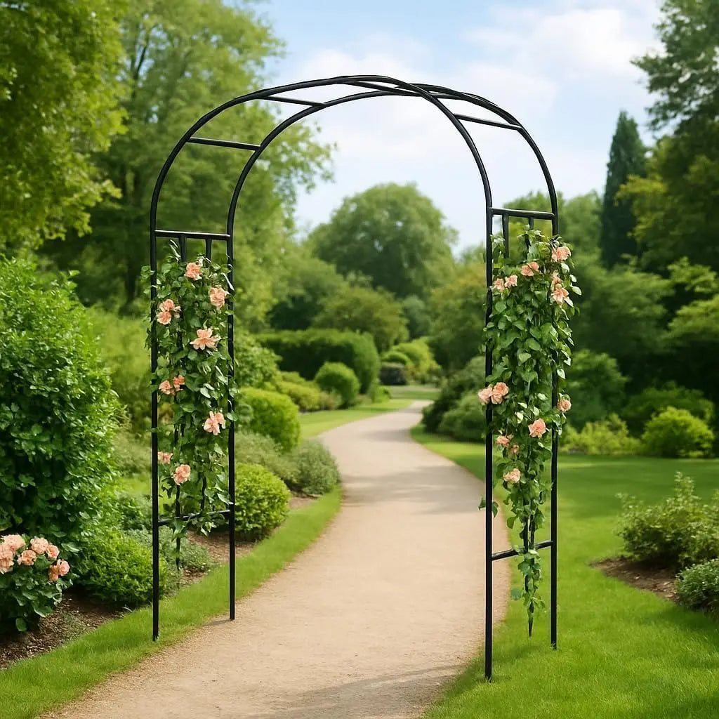 HiMISS Garden Arch Arbor Trellis For Climbing Plants Outdoor Decor