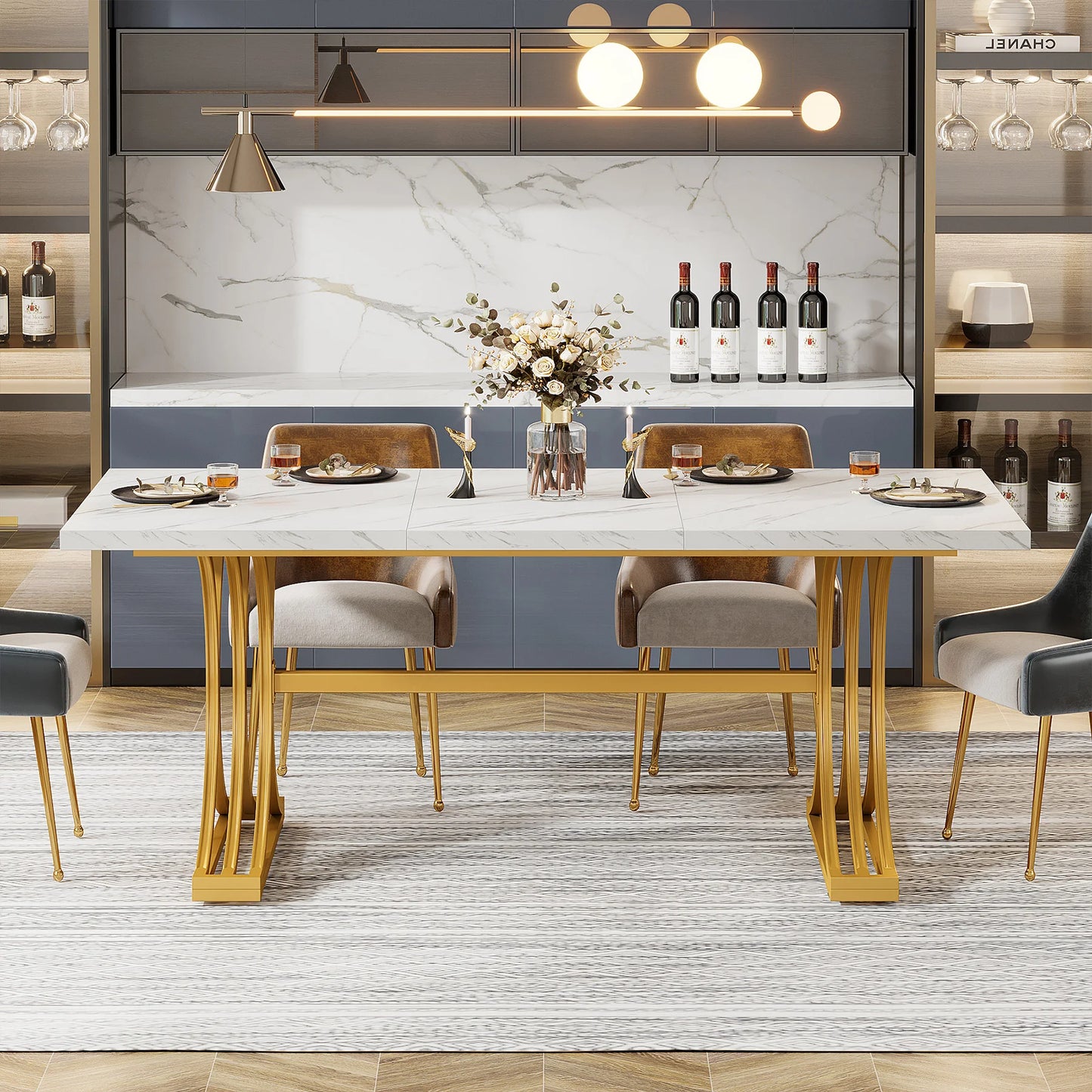 Tribesigns Rectangular Dining Table Modern Kitchen Table