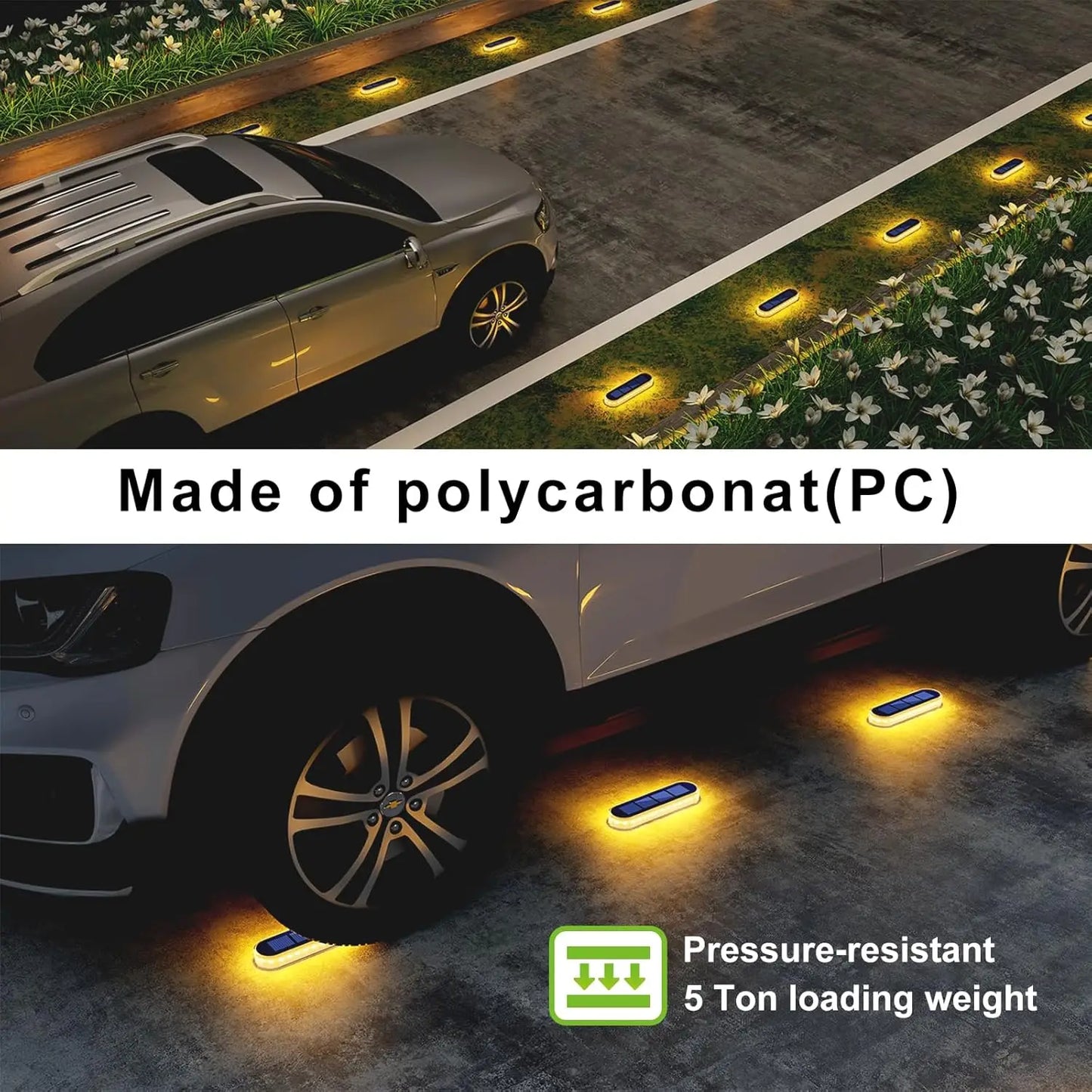 Solar Deck Lights Waterproof IP68 LED Step Lights Garden Outdoor