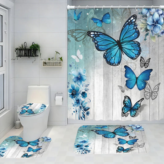 Butterfly Bathroom Four-Piece Set