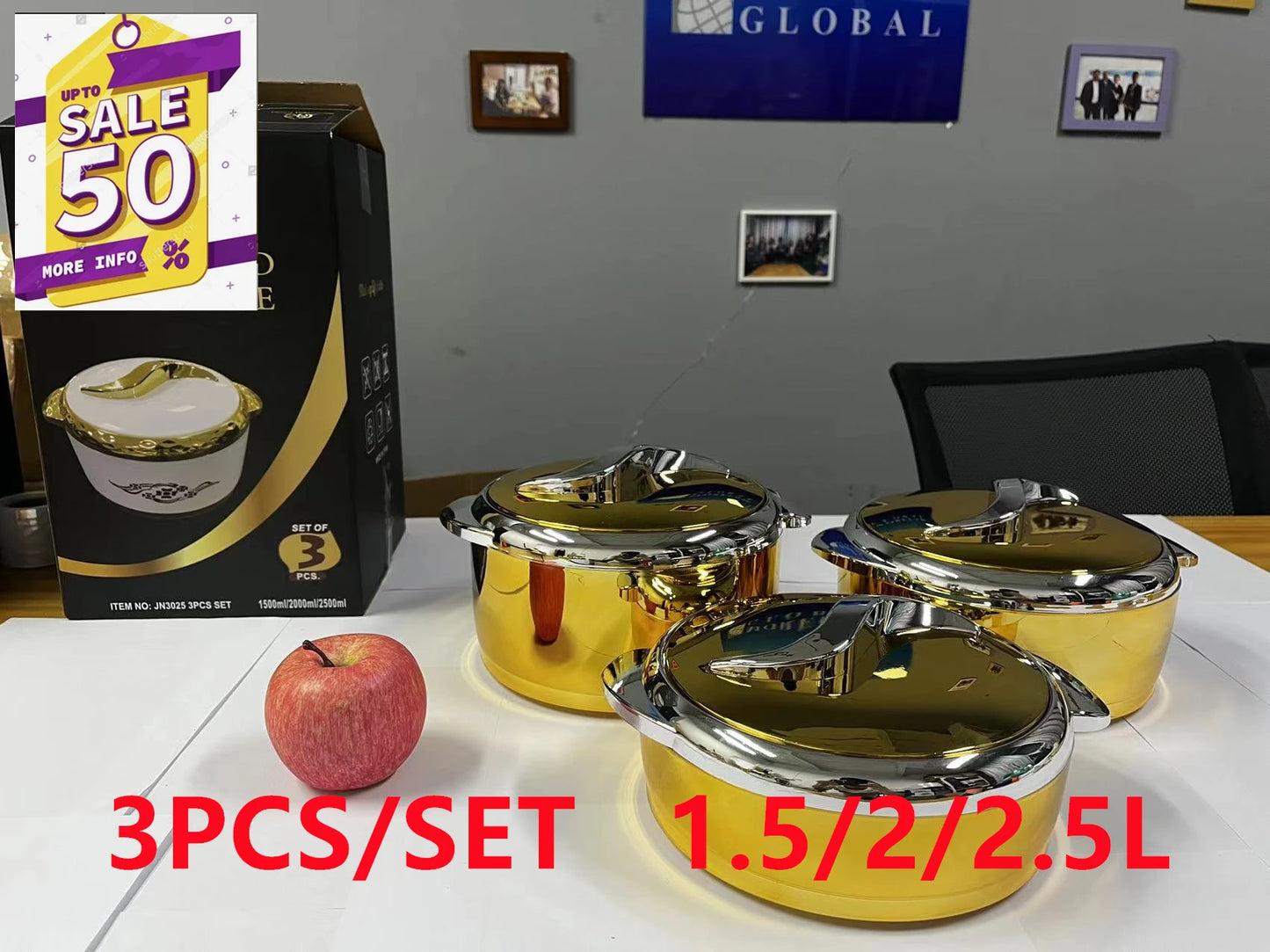 Plastic Lunchboxes 3 Pcs Set Durable Food Warmer Fresh Preservation