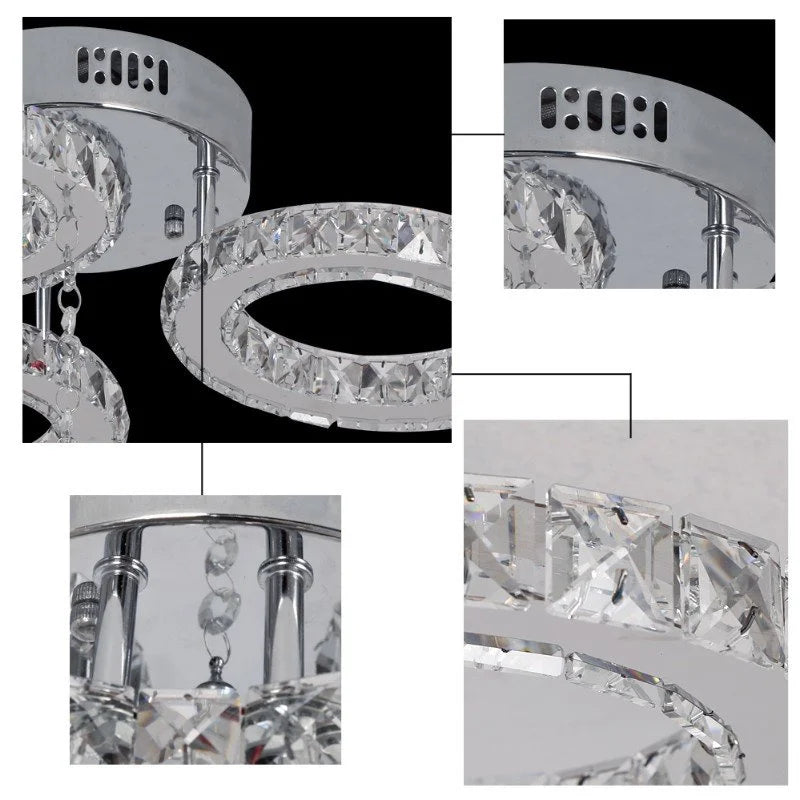 GreeLustr Crystal Ring Pendant Light Ceiling Fixture