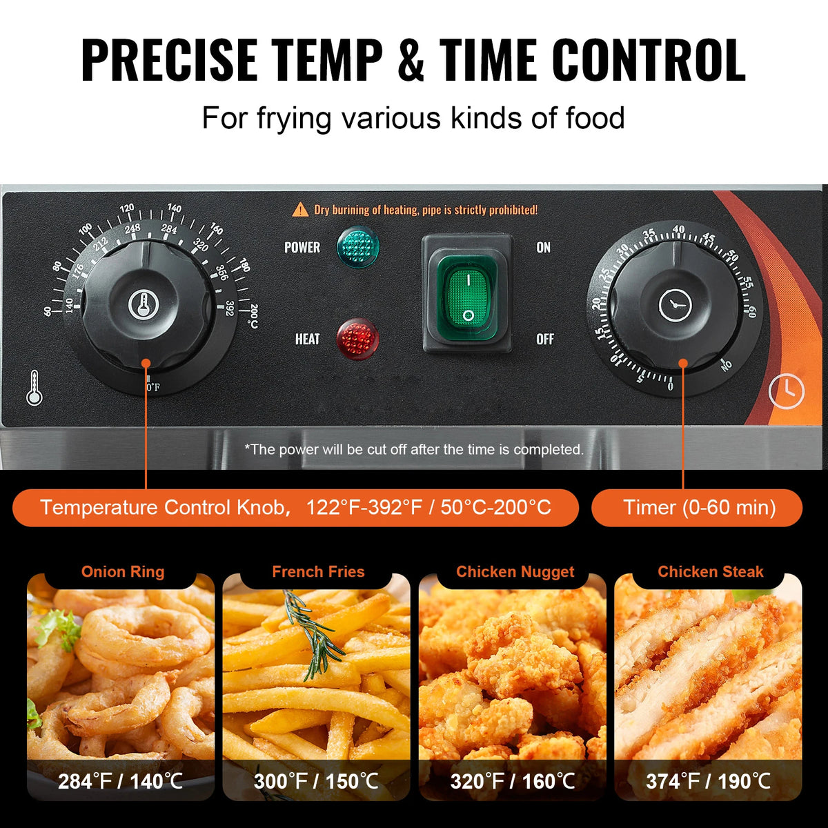 SucceBuy Commercial Electric Deep Fryer Dual Removable Tanks On Countertop