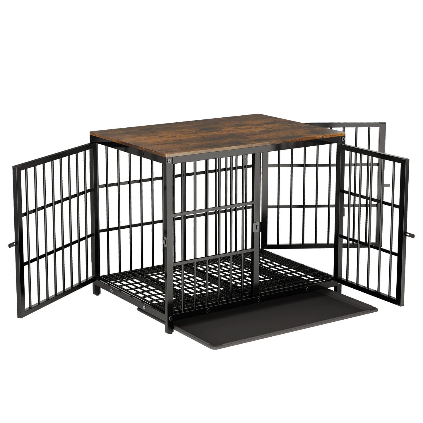 Bingopaw Heavy Duty Metal Dog Crate End Table Furniture Style