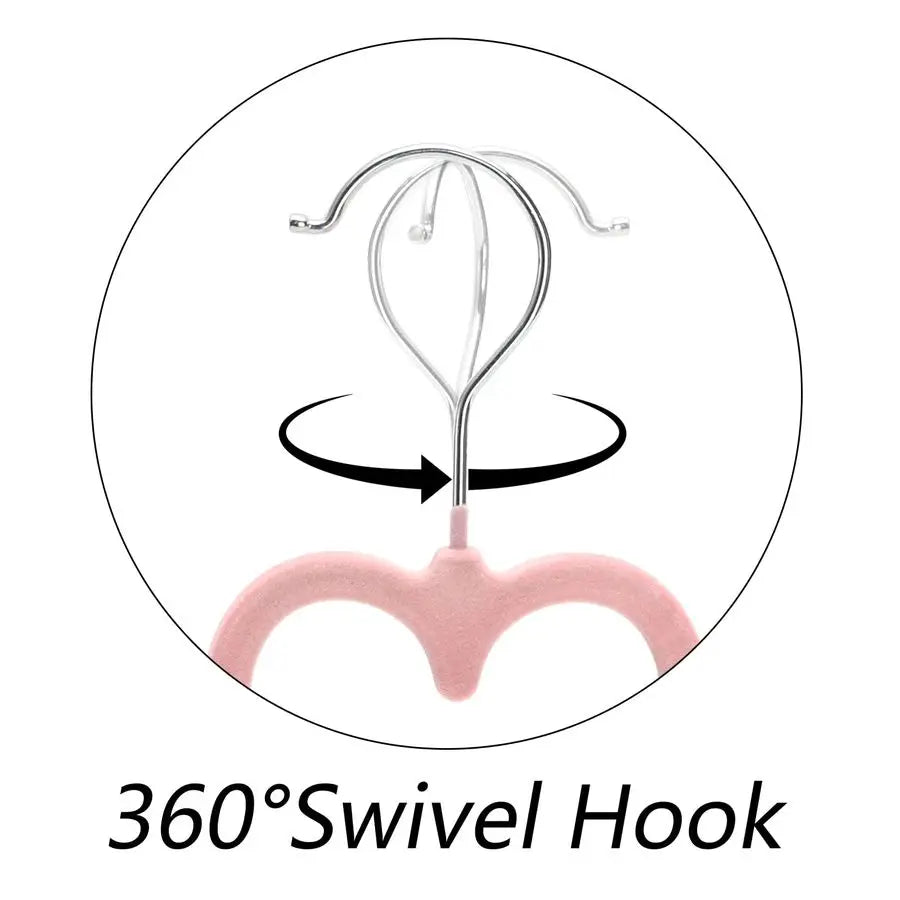 50 Pack Velvet Hangers Non Slip With 360 Degree Hook