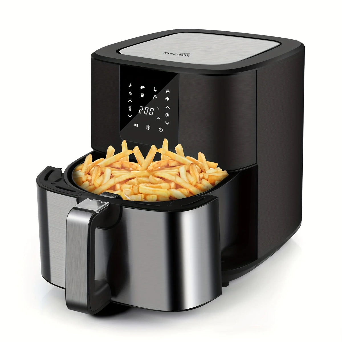 KitCook Air Fryer 1500W Digital Touchscreen Eight Presets UL Certified