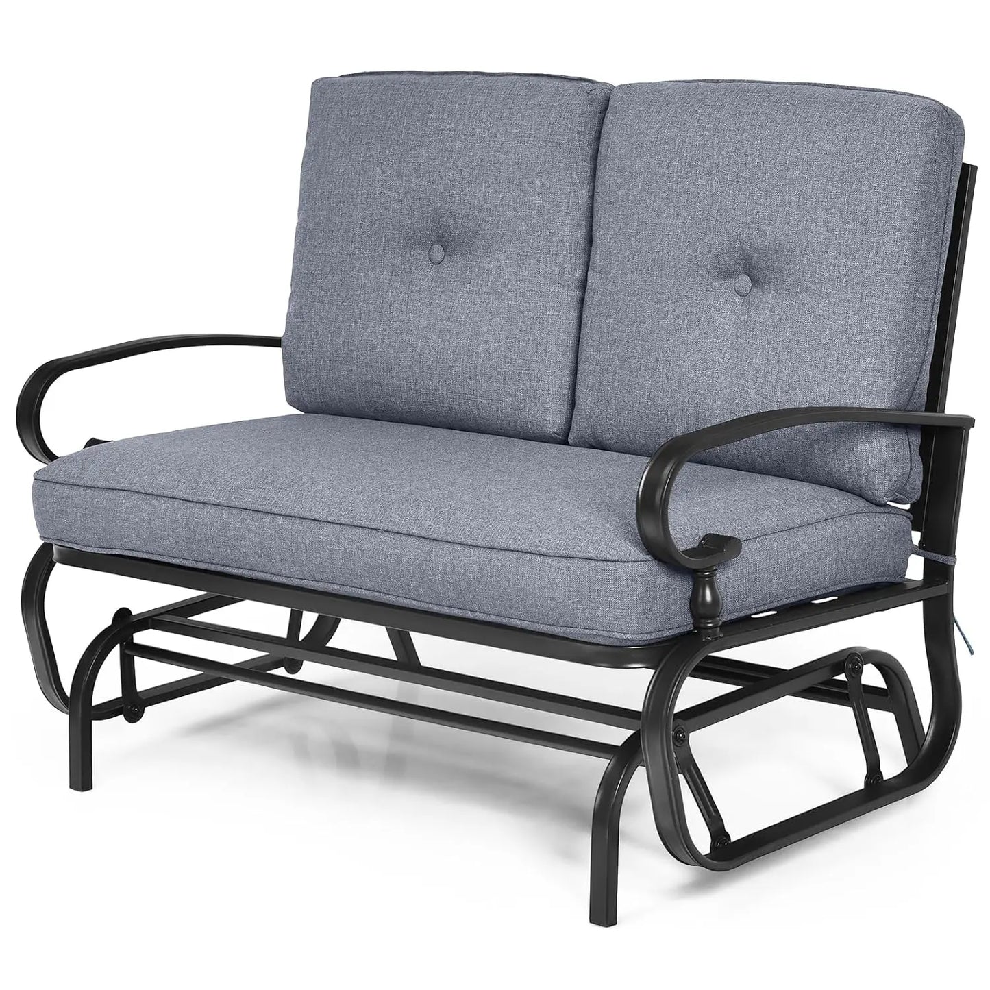 Outdoor Glider Swing Chair for Two with Steel Frame