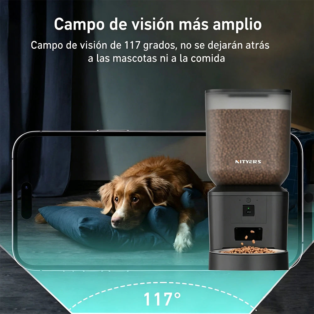 Nityers Automatic Cat Feeder 1080p WiFi Camera Night Vision