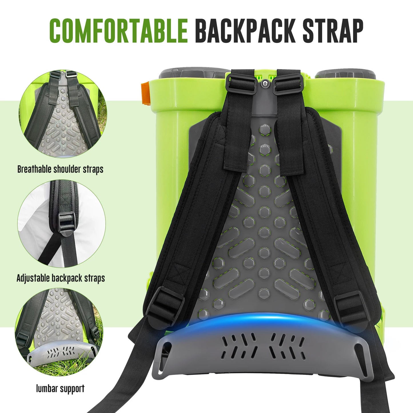 Electric Garden Sprayer 100 PSI for Yard Work Battery Compatible