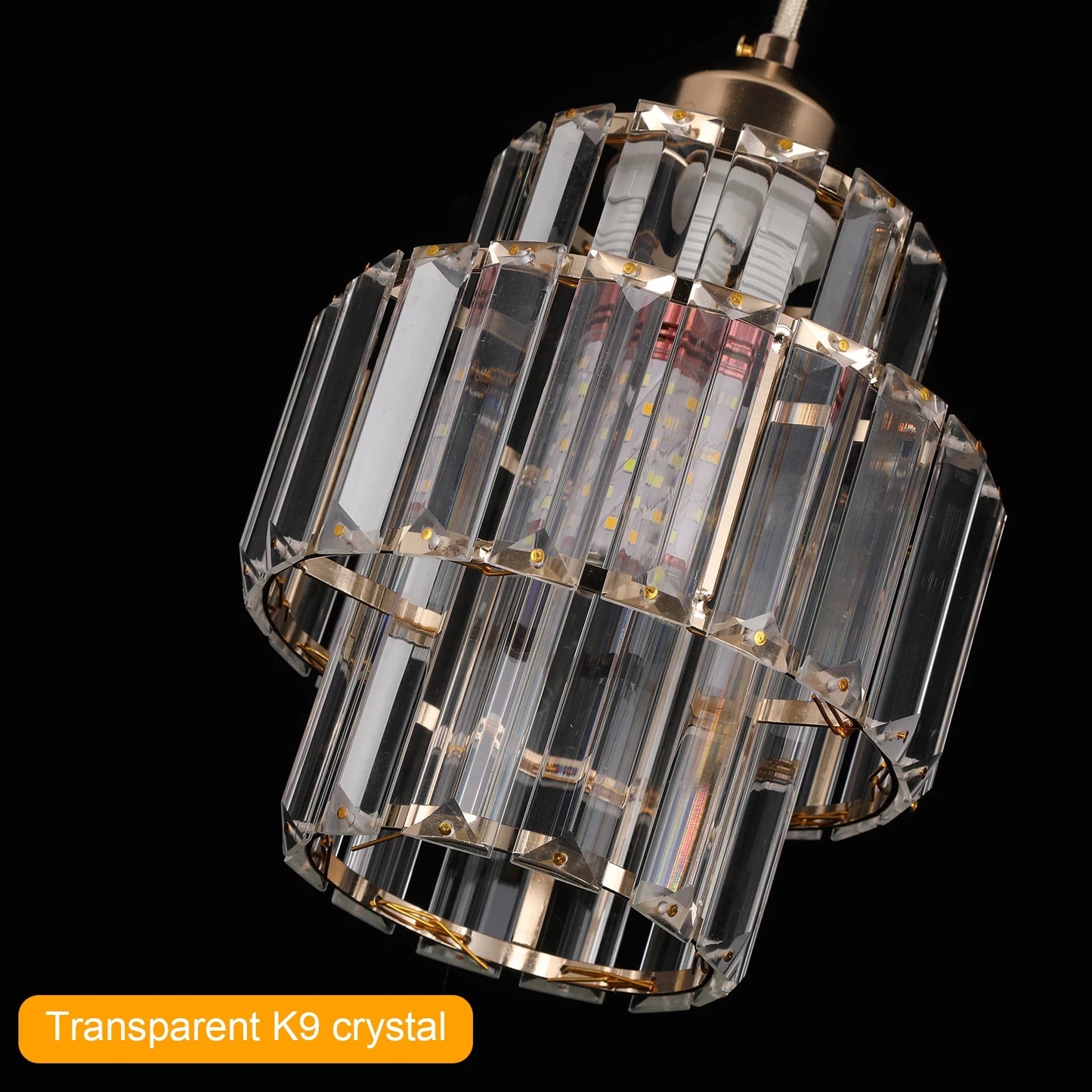 GreeLustr LED Modern K9 Crystal Chandelier Lighting Fixture For Bedroom