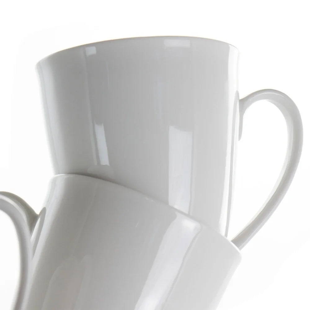 NONEDrinkware Porcelain Mug Set, Durable Microwave Safe Coffee Tea