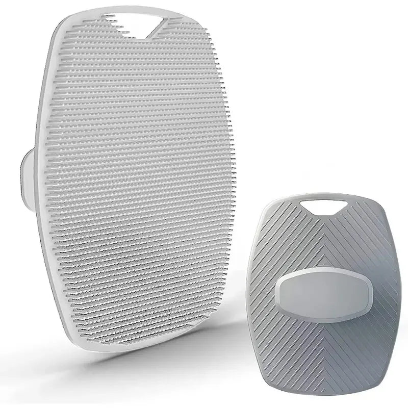 Exfoliating Silicone Bath Brush Cleanser With No Slip Handle