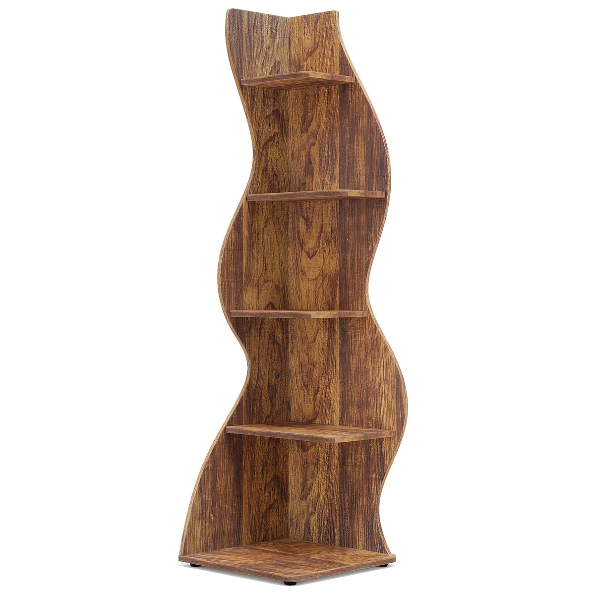 Tribesigns Modern 5 Tier Corner Shelf Bookcase Storage Rack Home