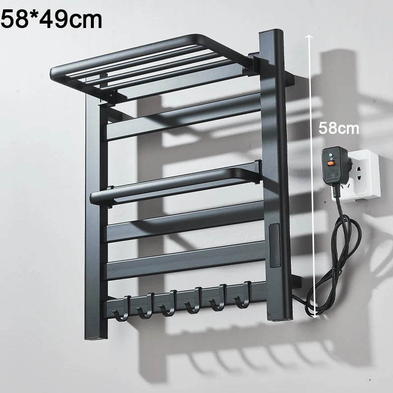 Shinesia Electric Towel Warmer Rail With Digital Temperature Display