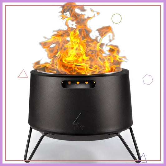 Smokeless Portable Fire Pit With Stand And Cover Outdoor