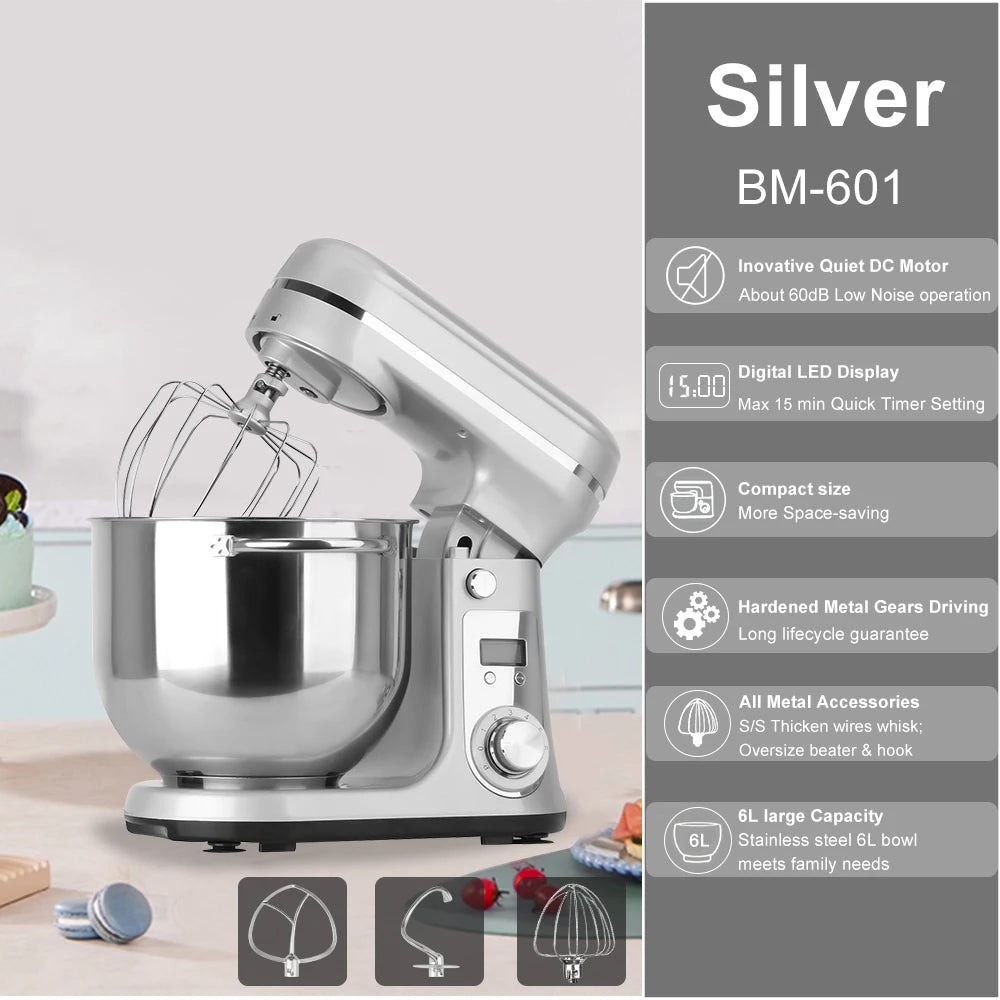 BioloMix Kitchen Stand Mixer Blender Quiet Motor Professional Grade Appliance