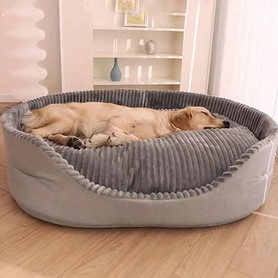 Machine Washable Soft Cozy Pet Bed With Warm Mat For All Seasons Indoor Outdoor