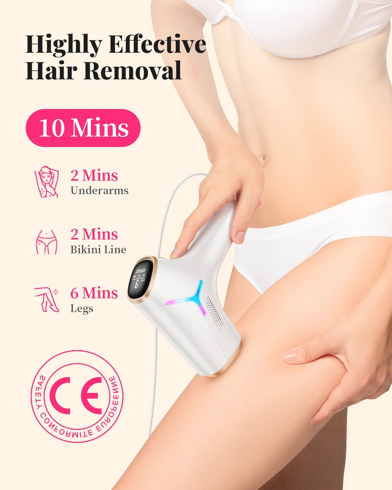 Totmizby IPL Painless Permanent Hair Removal System Body And Face