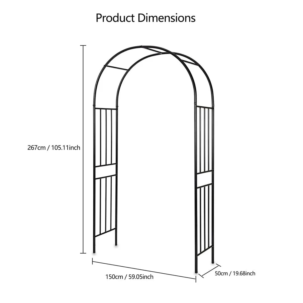 HiMISS Garden Arch Arbor Trellis For Climbing Plants Outdoor Decor