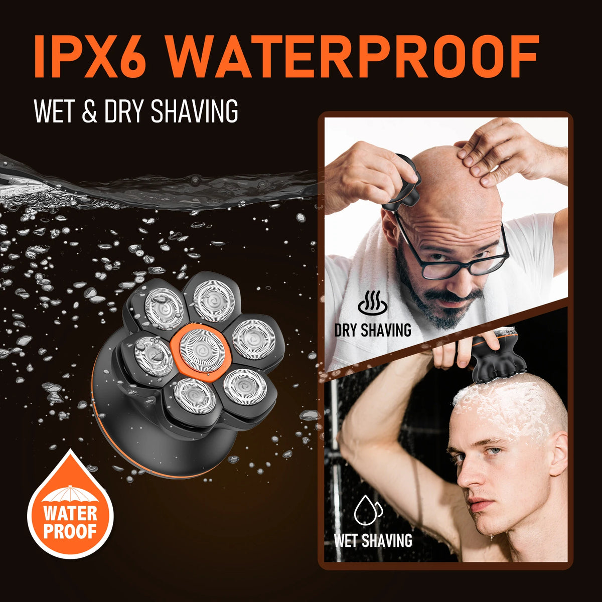 MAXGROOM Electric Shaver For Men Waterproof USB Rechargeable Beard Trimmer