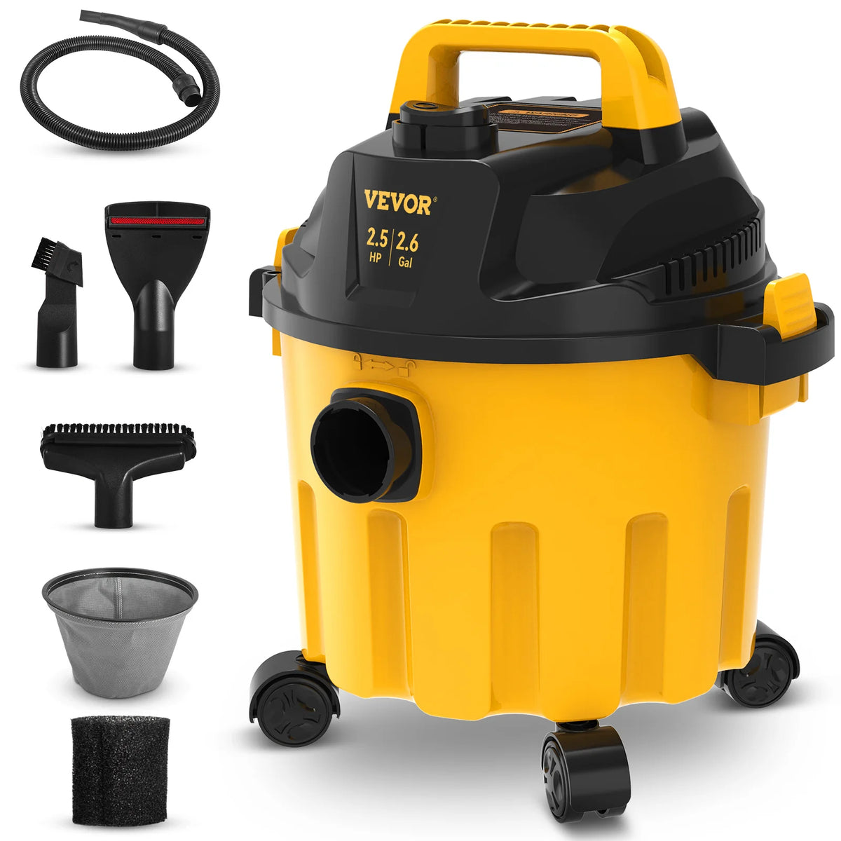 SucceBuy Wet Dry Vacuum 2.6 Gallon 2.5 HP Portable Blower