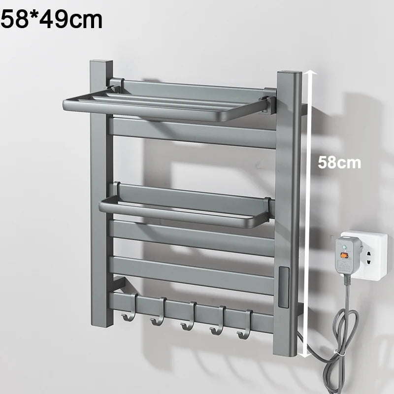 Shinesia Electric Towel Warmer Rail With Digital Temperature Display