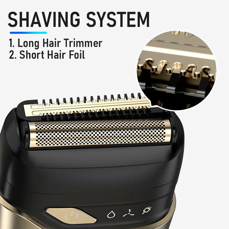Ufree Electric Razor Men Wet Dry Cordless Rechargeable Foil Shaver