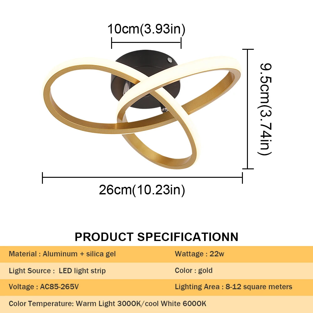 Vetrulus Modern Acrylic Led Pendant Chandelier Light For Living Room