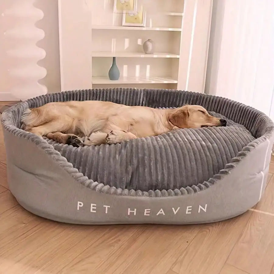 Machine Washable Soft Cozy Pet Bed With Warm Mat For All Seasons Indoor Outdoor