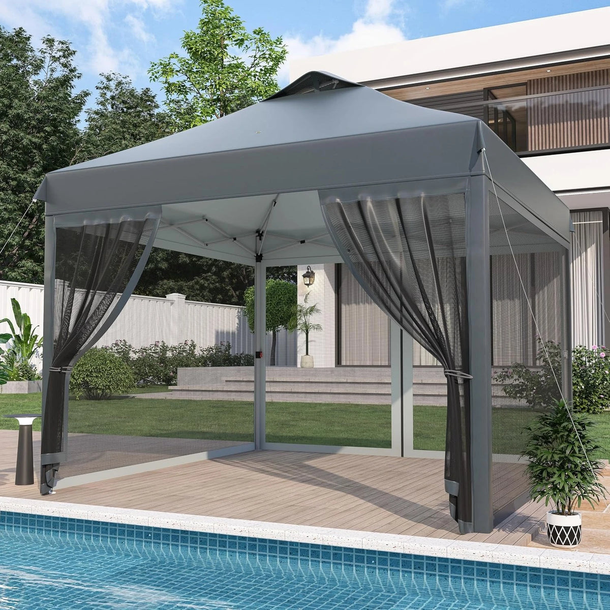 Pop Up Canopy Tent With Mosquito Netting For Outdoor Camping