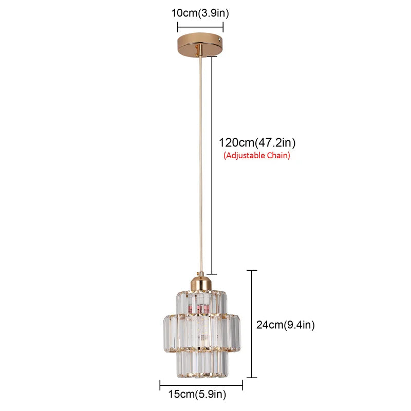 GreeLustr LED Modern K9 Crystal Chandelier Lighting Fixture For Bedroom