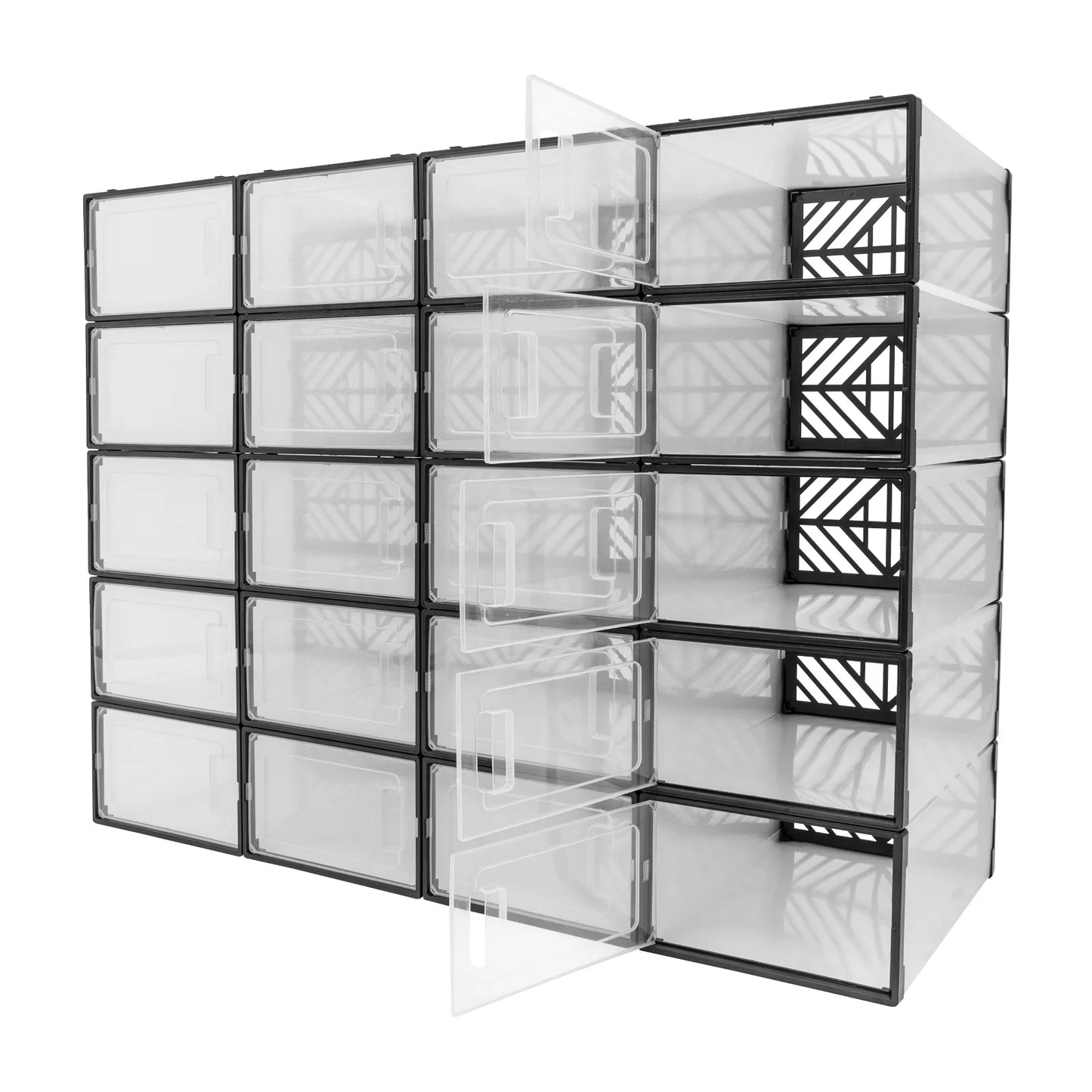 Shoe Storage Box Set PP Plastic Moisture And Dust Proof