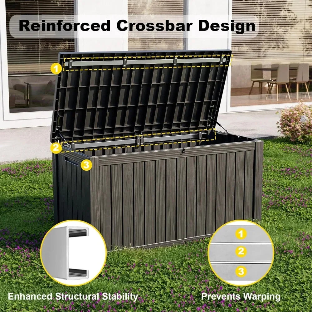 Lockable Waterproof Outdoor Deck Storage Box For Patio Furniture Tools