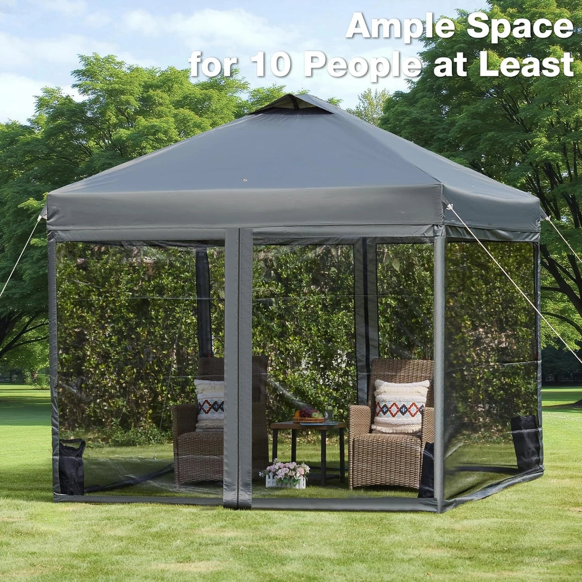Pop Up Canopy Tent With Mosquito Netting For Outdoor Camping