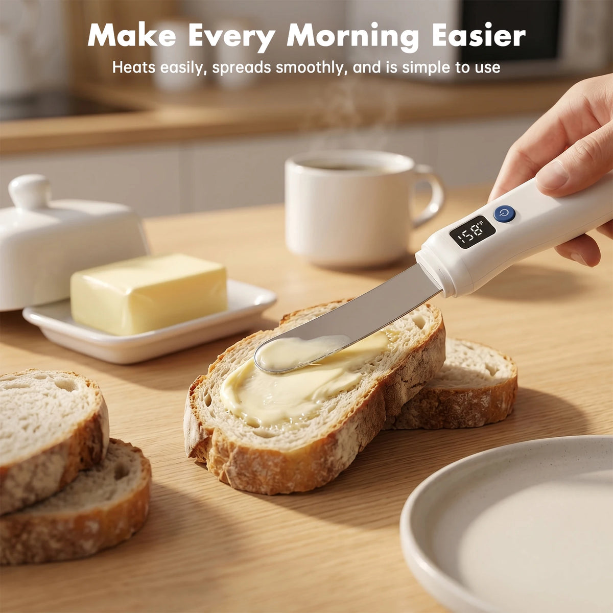 USB Rechargeable Heated Electric Butter Knife Spreader For Cheese Breakfast